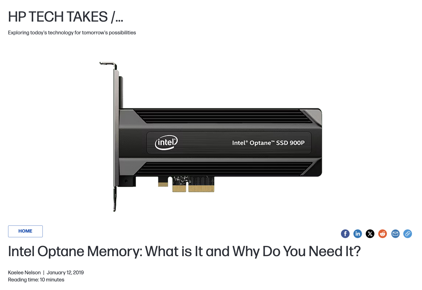 Intel Optane Memory